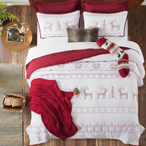 Quilt Reindeer Red
